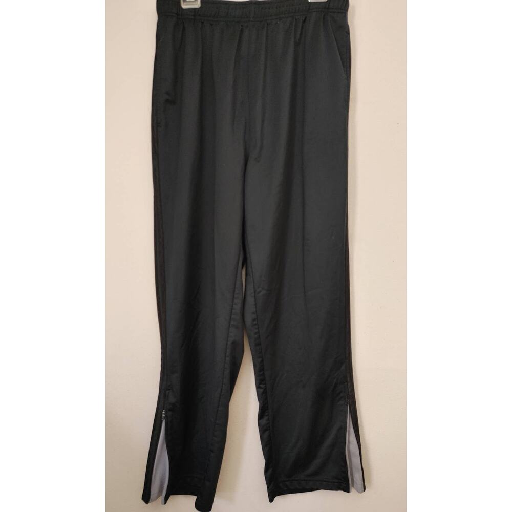 Tek Gear Pull On Drawstring Elastic Waist Basketball Pants XL Black/Gray